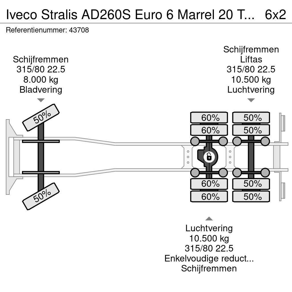 Iveco Stralis AD260S Euro 6 Marrel 20 Ton haakarmsysteem Вантажівки з гаковим підйомом