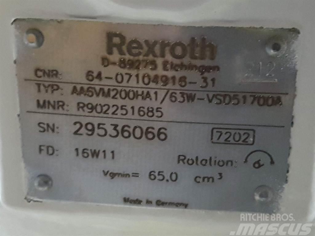 Rexroth AA6VM200HA1/63W-R902251685-Drive motor/Fahrmotor Гідравліка