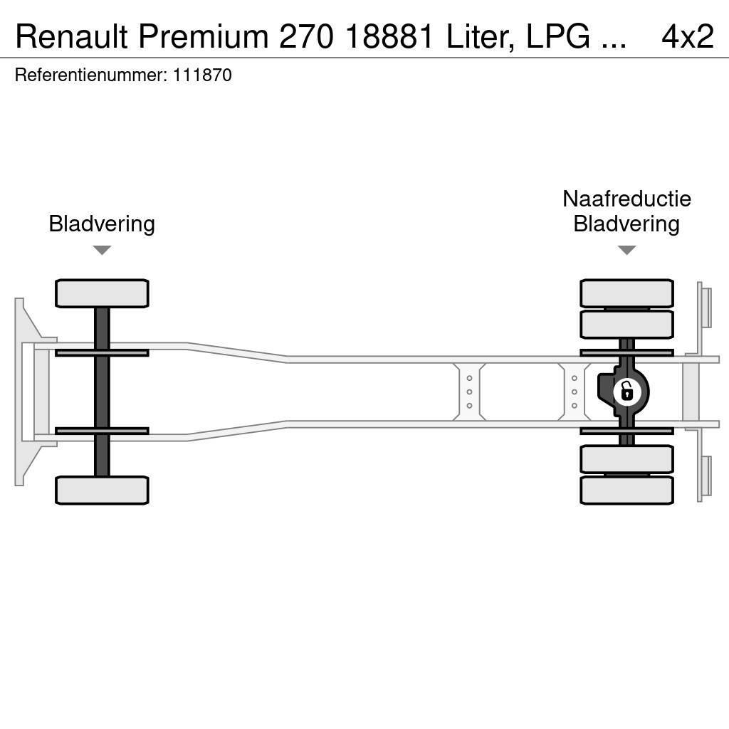 Renault Premium 270 18881 Liter, LPG GPL, Gas tank, Steel Вантажівки-цистерни