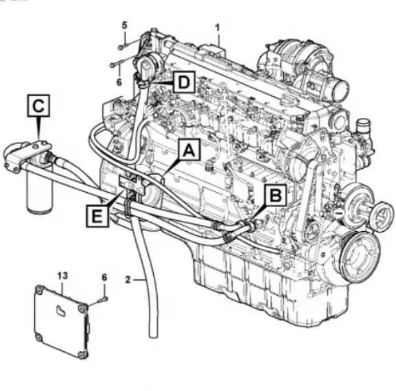 CAT C15 Diesel Motor E374 374D 374F C15 Engine Assy Коробка передач