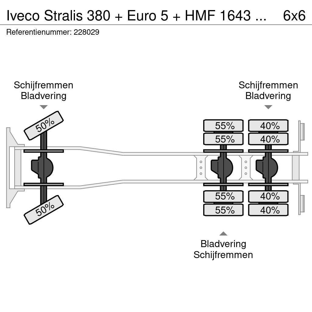 Iveco Stralis 380 + Euro 5 + HMF 1643 CRANE + KIPPER + 6 Самоскиди