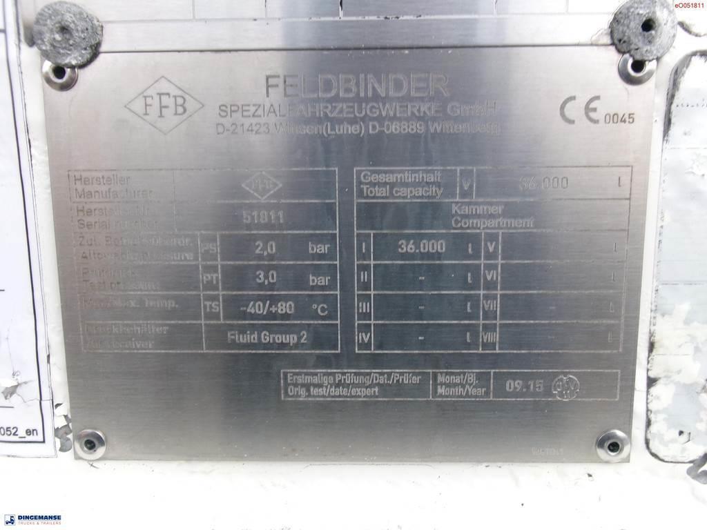 Feldbinder Powder tank alu 36 m3 / 1 comp Напівпричепи-автоцистерни