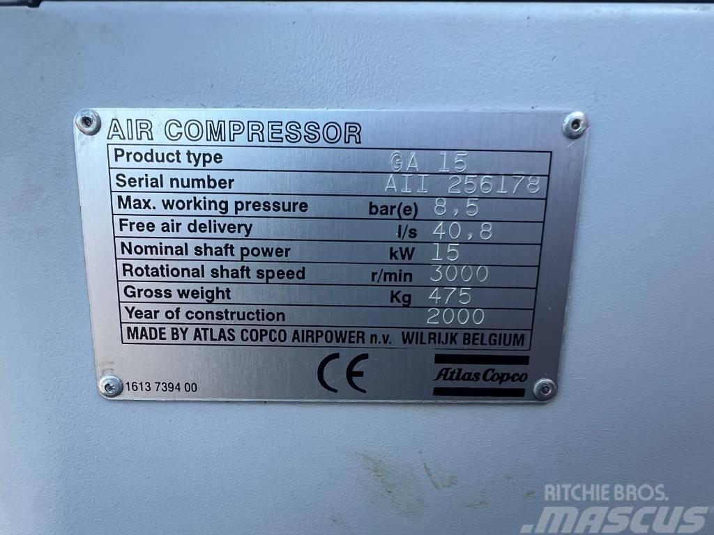 Atlas Copco Compressor, Kompressor GA 15 FF Compressors