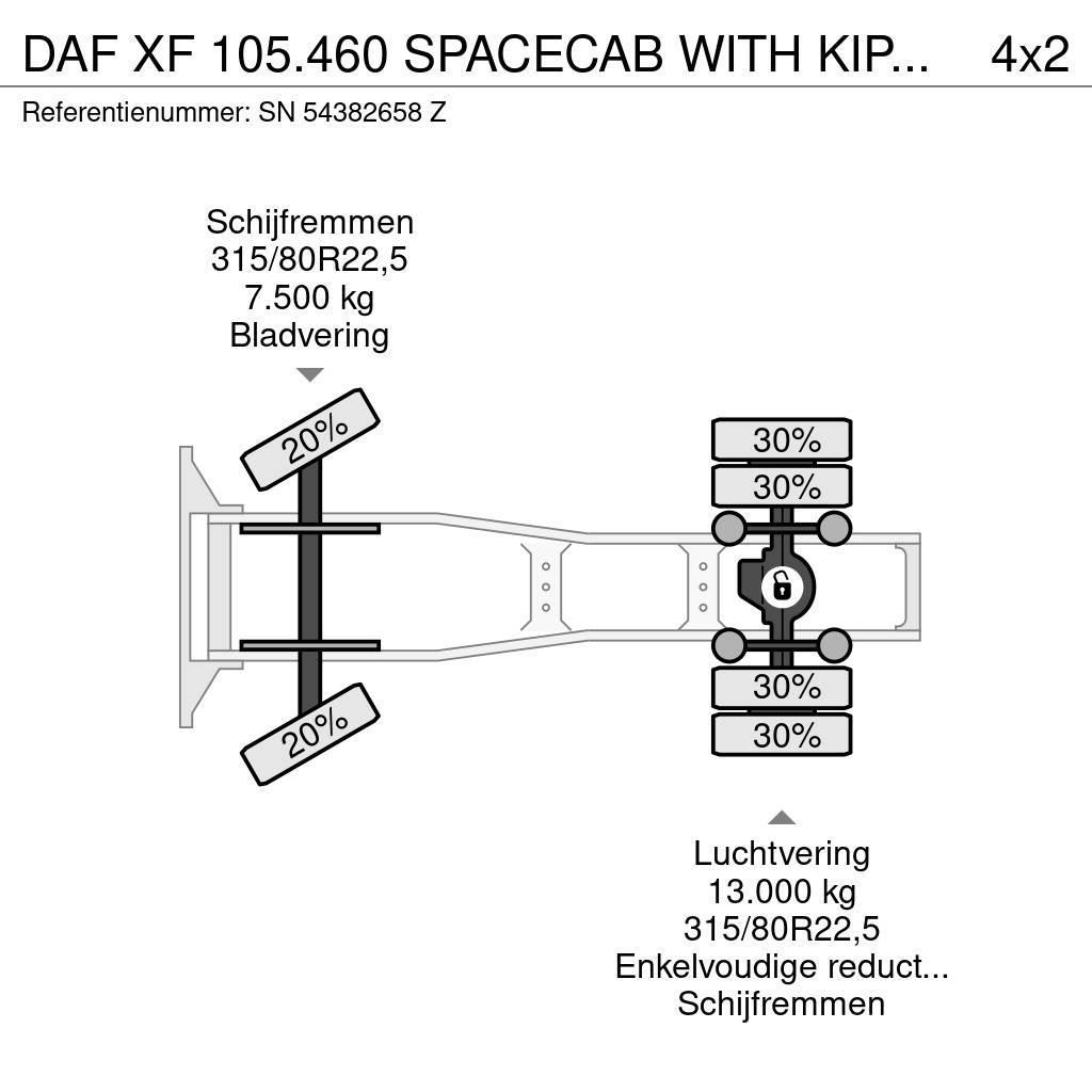 DAF XF 105.460 SPACECAB WITH KIPPER HYDRAULIC (ZF16 MA Тягачі