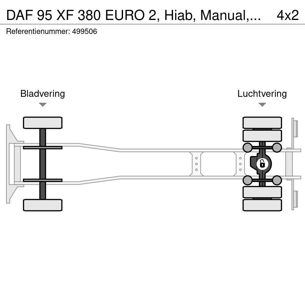 DAF 95 XF 380 EURO 2, Hiab, Manual, Winch Flatbed / Dropside trucks