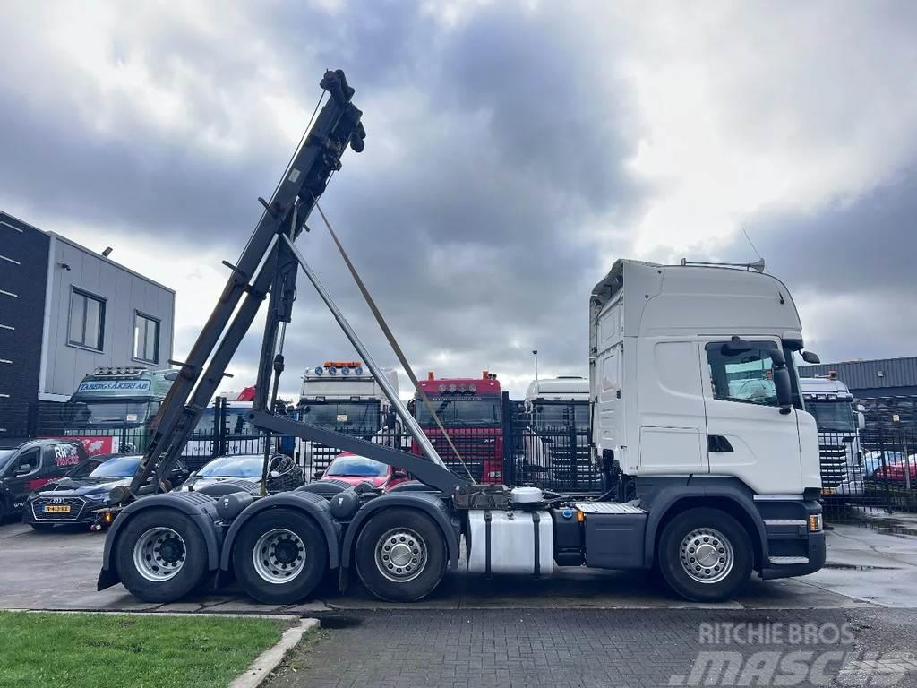 Scania R490 8X2 EURO 6 RETARDER + CABLE SYSTEM Hook lift trucks