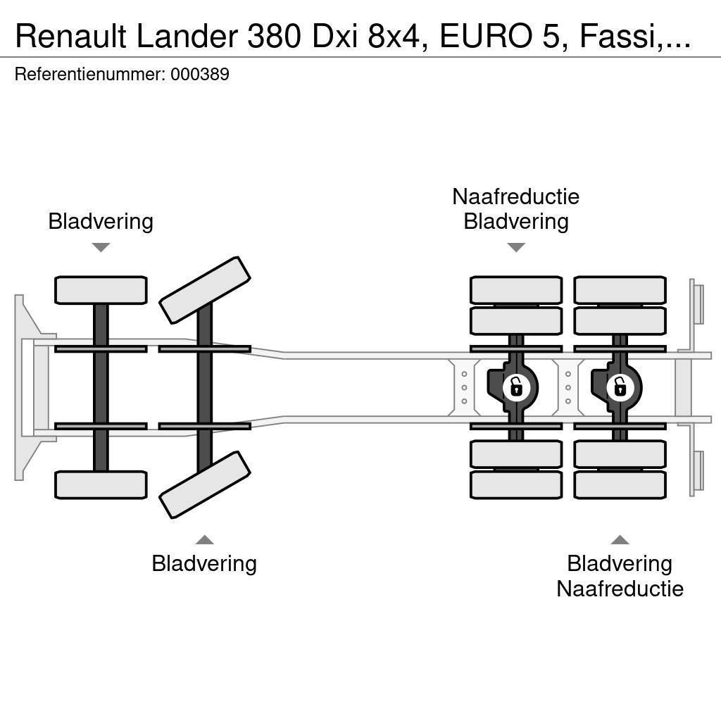 Renault Lander 380 Dxi 8x4, EURO 5, Fassi, Remote, Steel S Вантажівки-платформи/бокове розвантаження