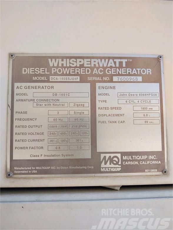 MultiQuip WHISPERWATT DCA150SSJU4F Газові генератори