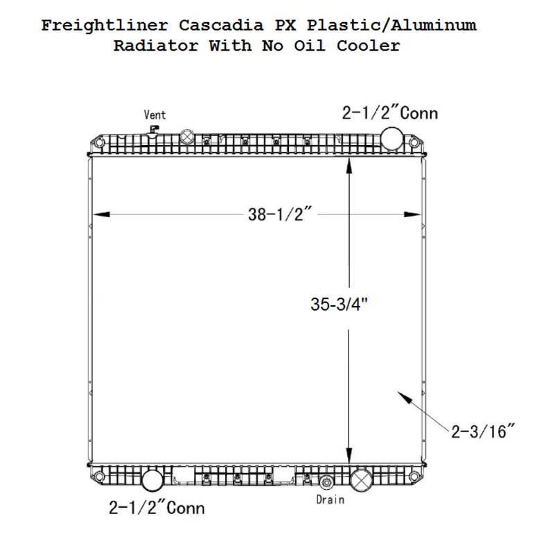 Freightliner Cascadia PX Radiators