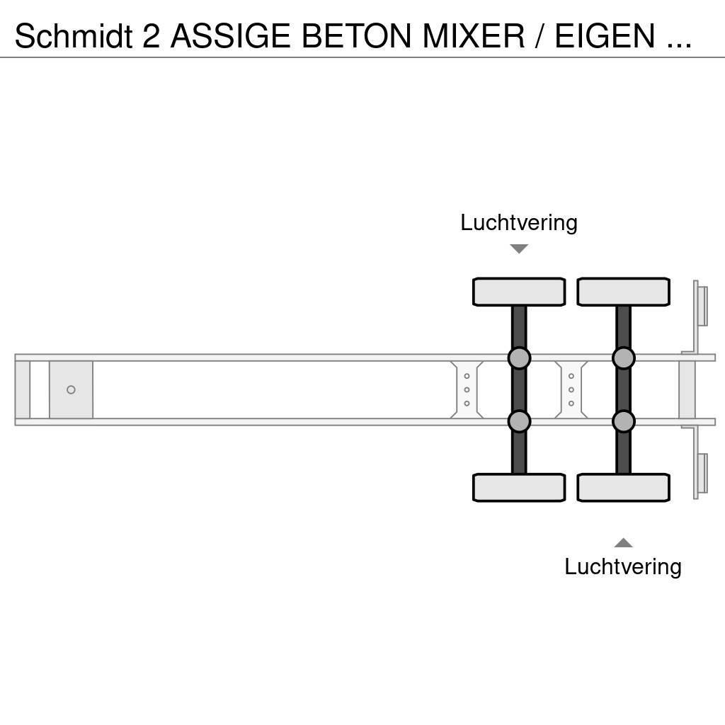 Schmidt 2 ASSIGE BETON MIXER / EIGEN MOTOR / 6 CYL DEUTZ / Other semi-trailers