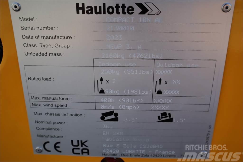 Haulotte COMPACT 10N  Valid inspection, *Guarantee! 10m Wor Scissor lifts