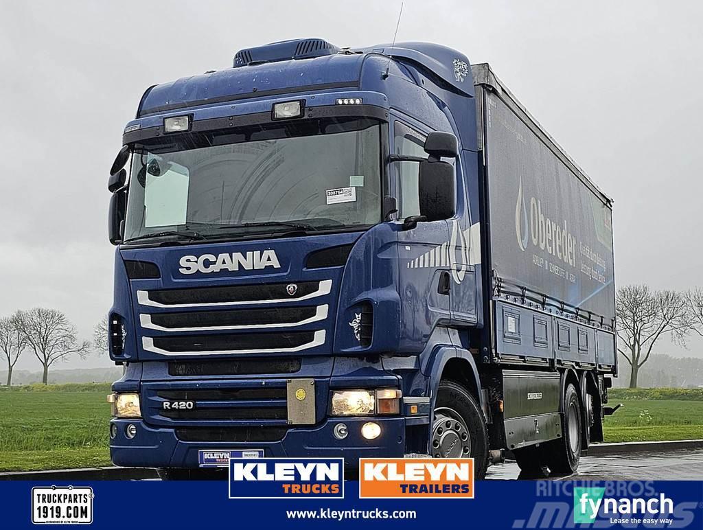 Scania R420 hl 6x2*4 man. ret. Curtainsider trucks