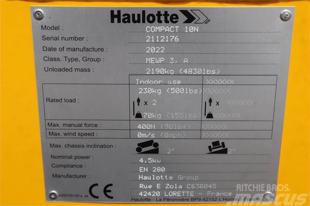 Haulotte COMPACT 10N Valid Iinspection, *Guarantee! 10m Wor Scissor lifts