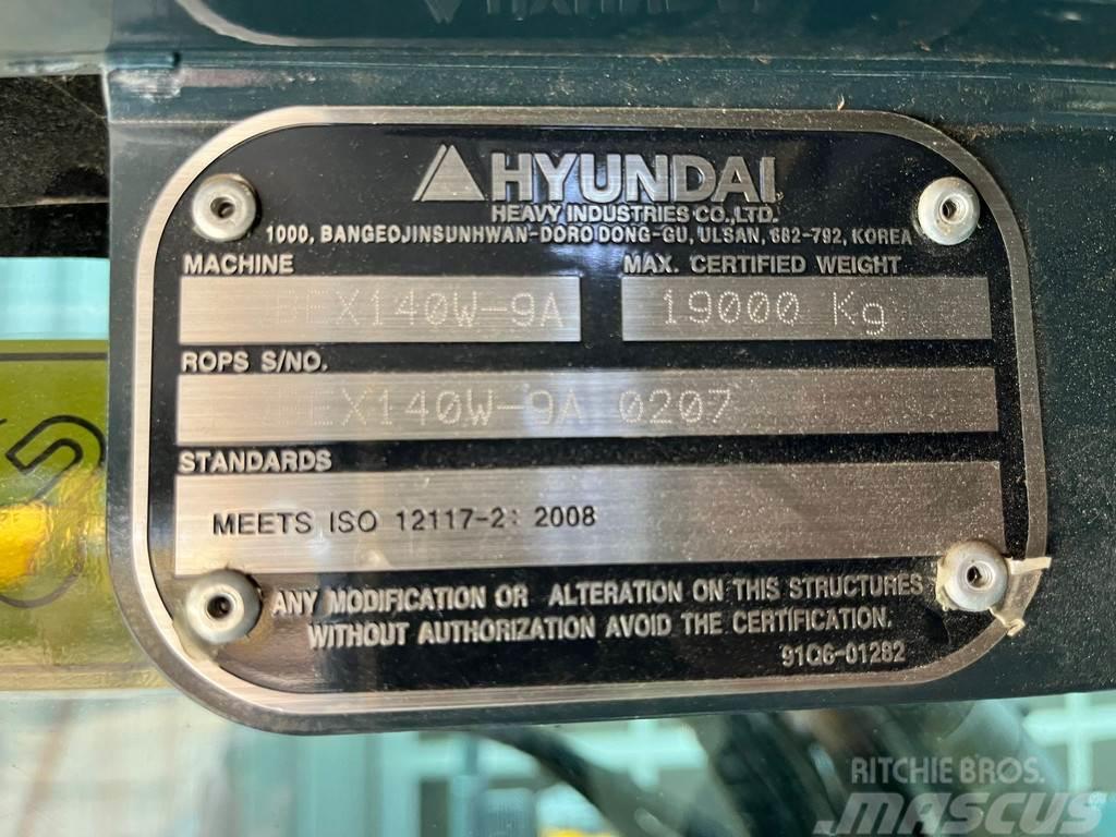 Hyundai Robex 140W-9A | Rototilt R4 Wheeled excavators