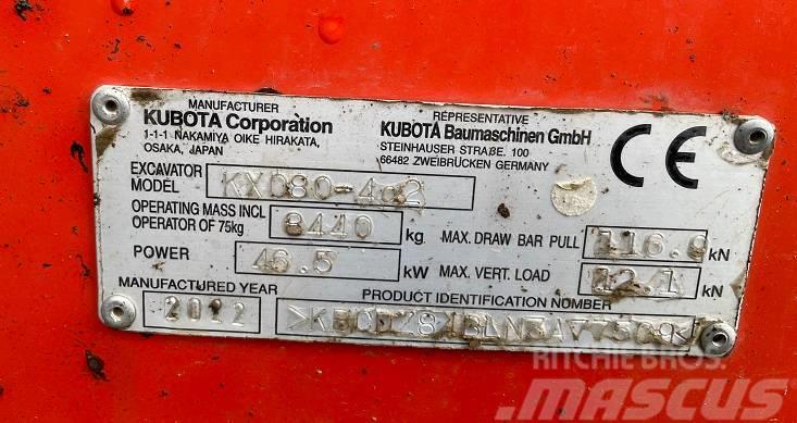 Kubota KX080-4@2 Midi excavators  7t - 12t