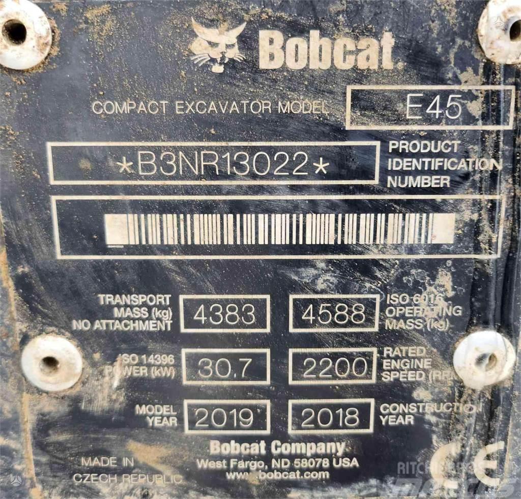 Bobcat E45 + 3 Buckets Crawler excavators