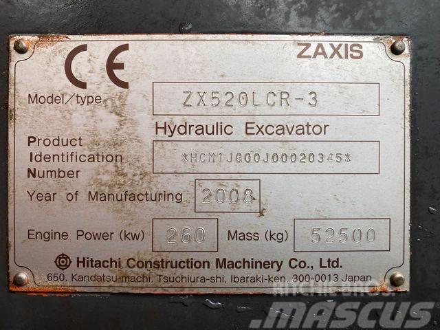 Hitachi ZX520 LCR-3 **BJ. 2008 *17454H/Klima/TOP Zustand Crawler excavators