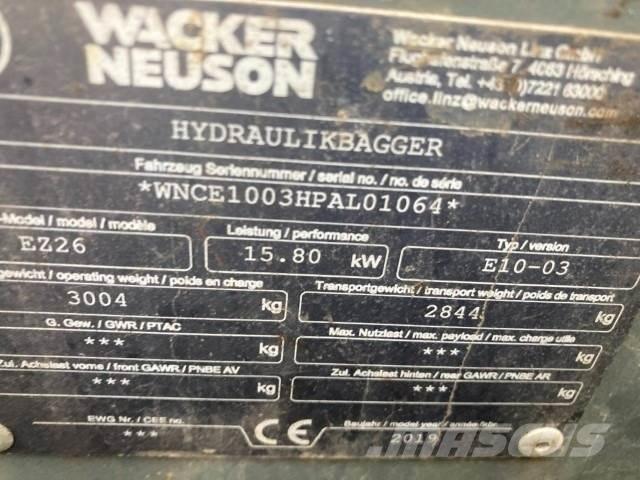 Wacker EZ26 Міні-екскаватори < 7т