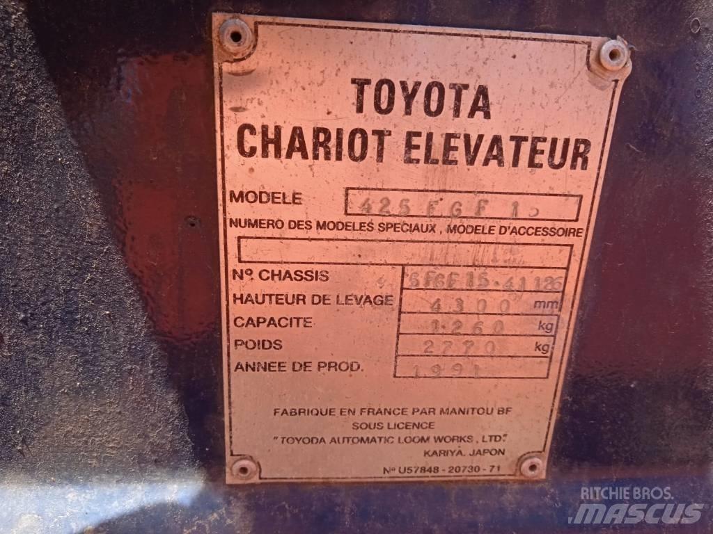 Toyota 42-5FGF15 Газові навантажувачі
