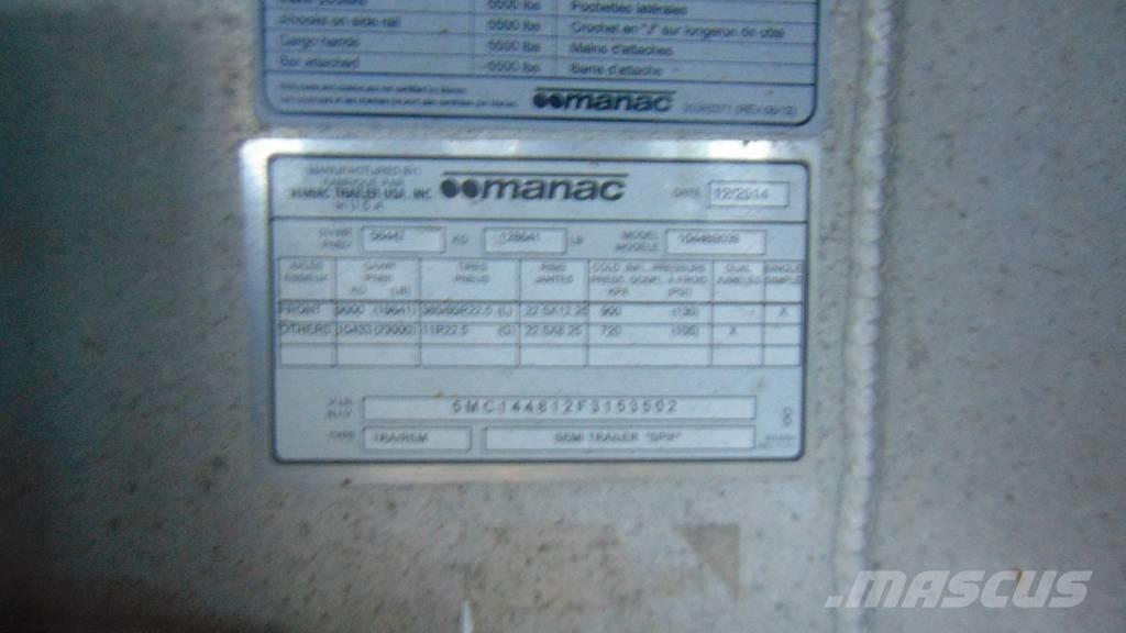 Manac Flatbed Причепи-платформи/бокове розвантаження