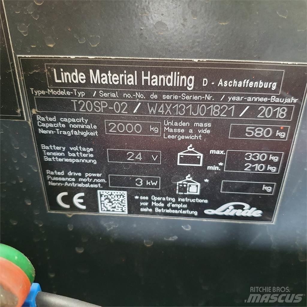 Linde T20SP kurz Штабелери