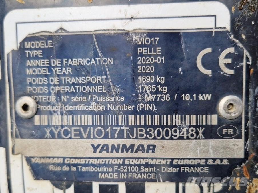 Yanmar Vio 17 Міні-екскаватори < 7т