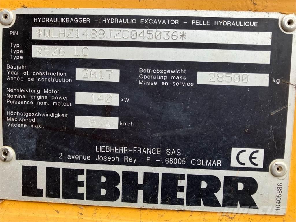 Liebherr R926 Гусеничні екскаватори