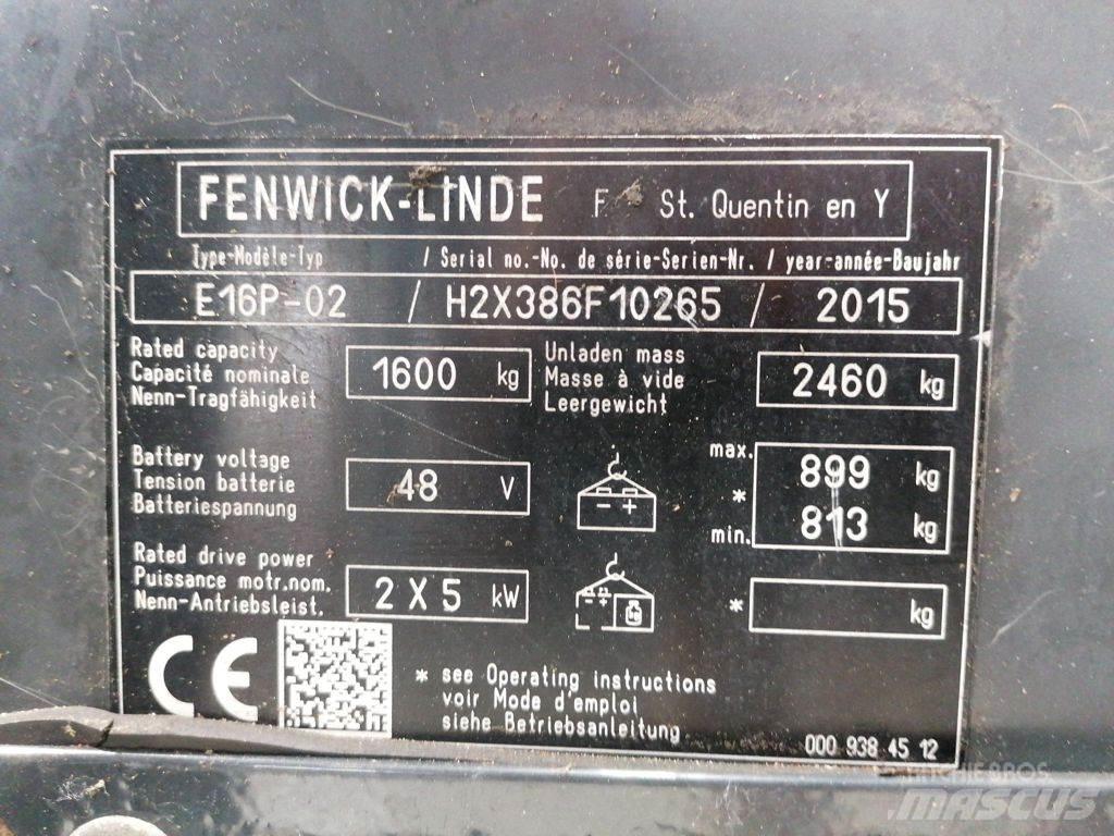 Linde E16P-02 Електронавантажувачі