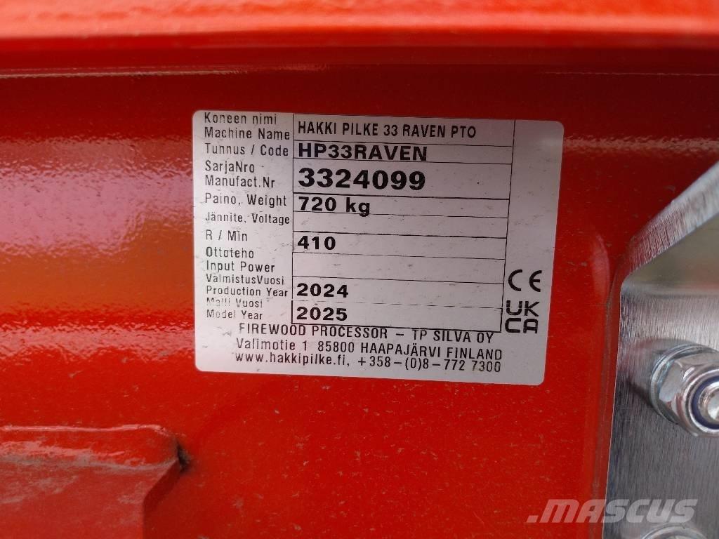 Hakki Pilke Raven 33 Дровоколи, рубальні машини, дробарки