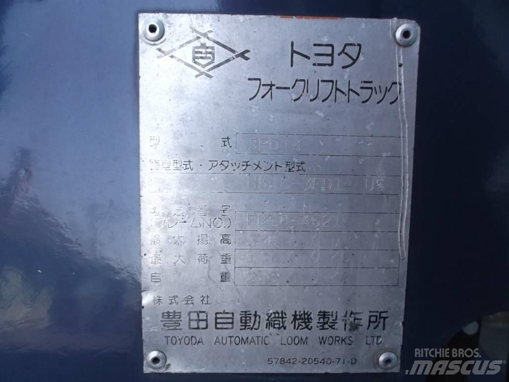 Toyota 3 FD 14 Дизельні навантажувачі