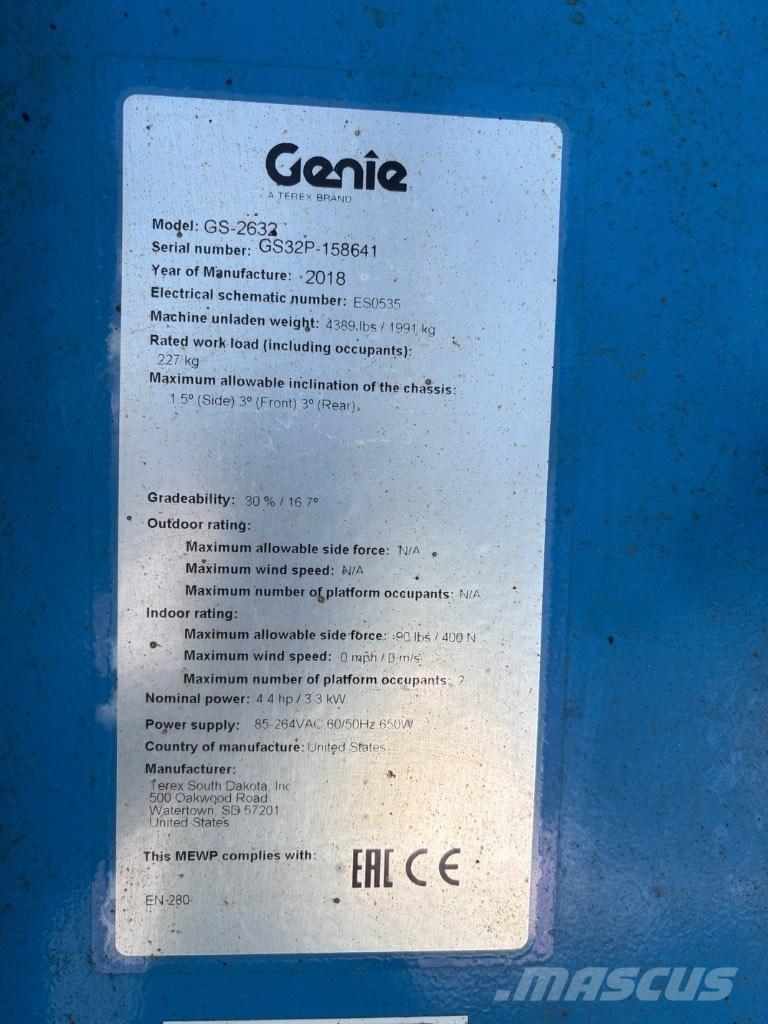 Genie GS 2632 Підйомники-ножиці