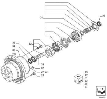 Kobelco - ax - 71470981 Коробка передач