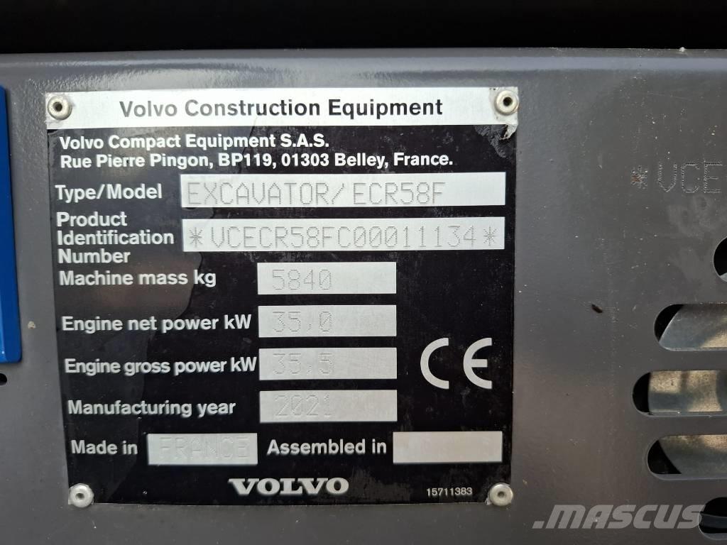 Volvo ECR 58 F Міні-екскаватори < 7т