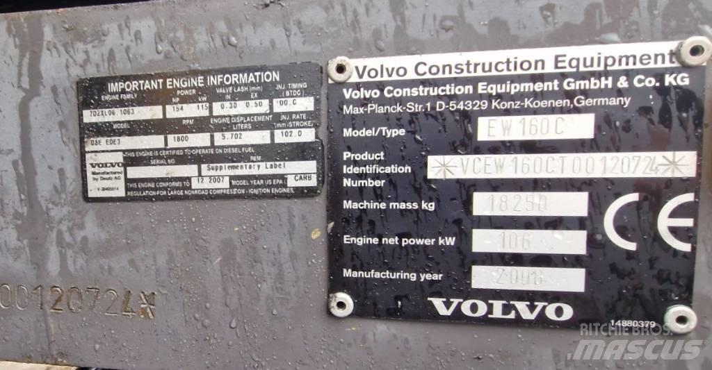 Volvo EW160C Колісні екскаватори