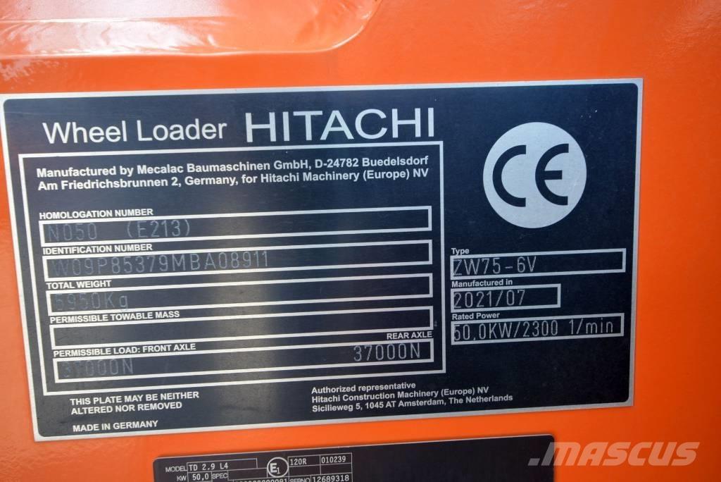 Hitachi ZW 75-6 Фронтальні навантажувачі