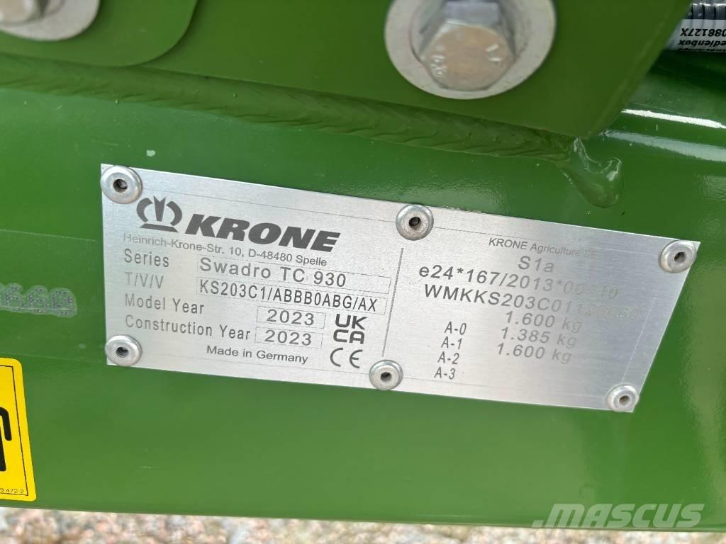 Krone Swadro TC 930 Рядкові жатки