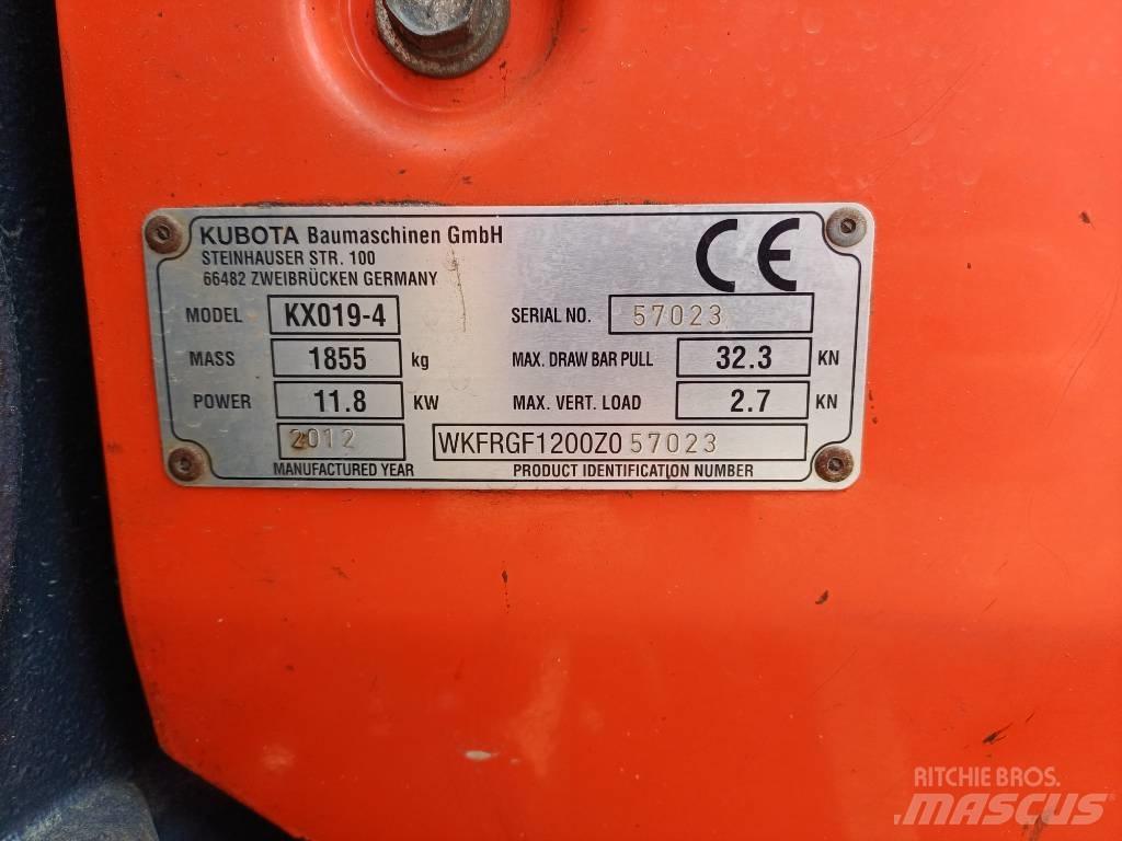 Kubota KX 019-4 Міні-екскаватори < 7т