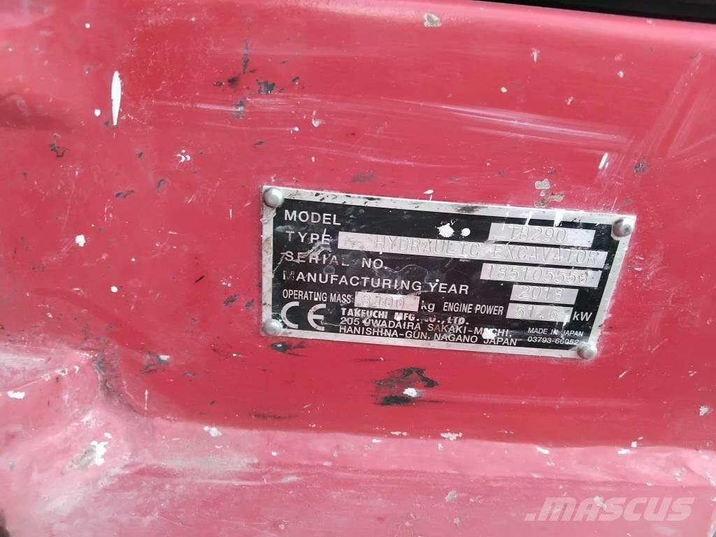 Takeuchi TB290 Міні-екскаватори < 7т
