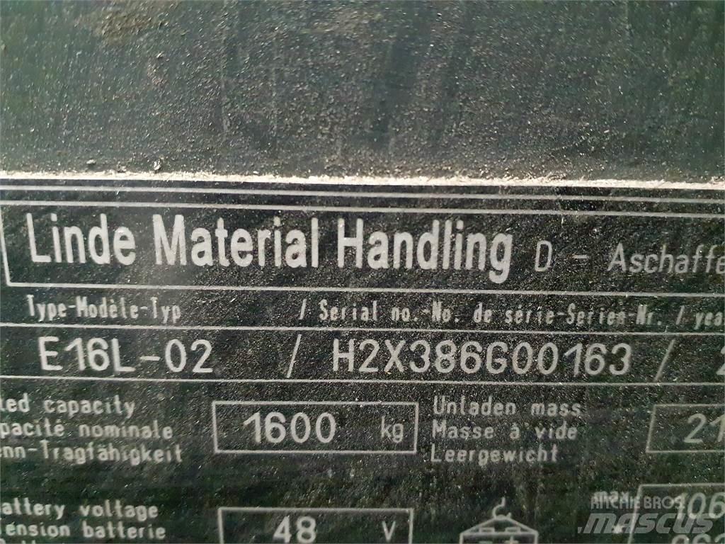 Linde E16L Електронавантажувачі