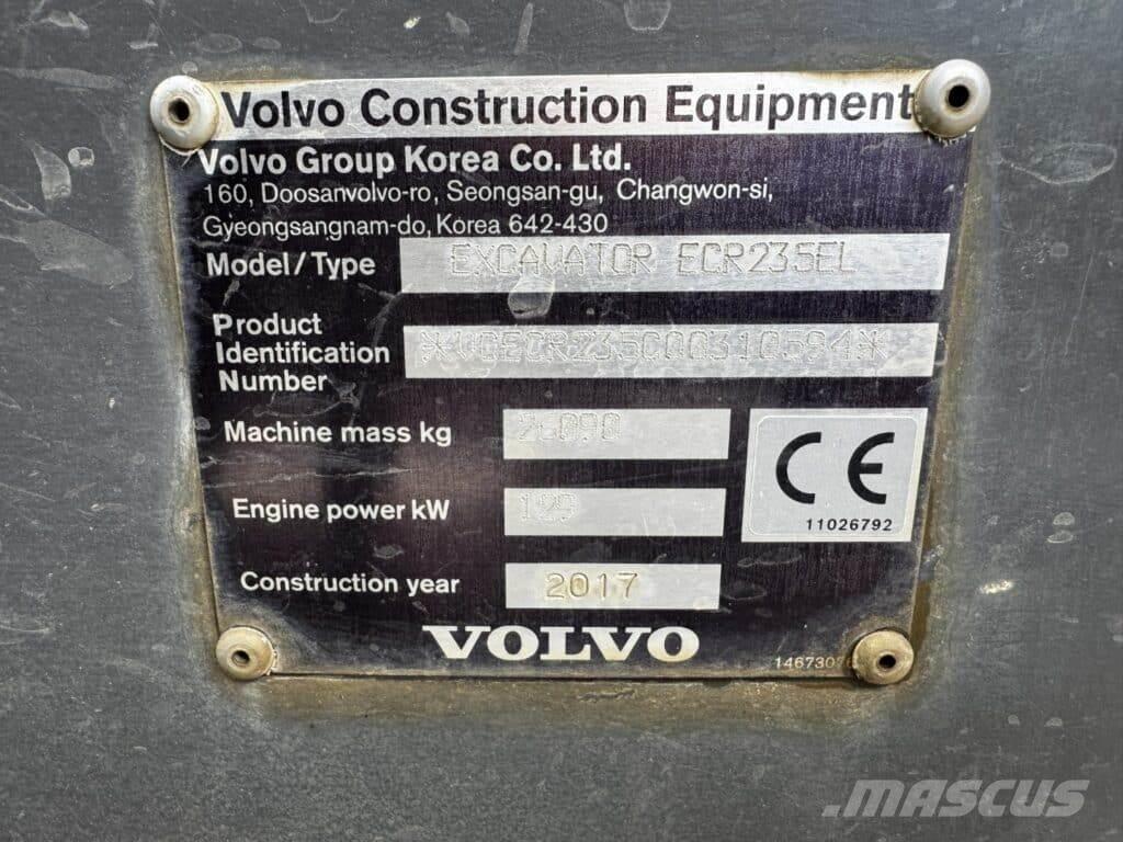 Volvo ECR235EL Гусеничні екскаватори