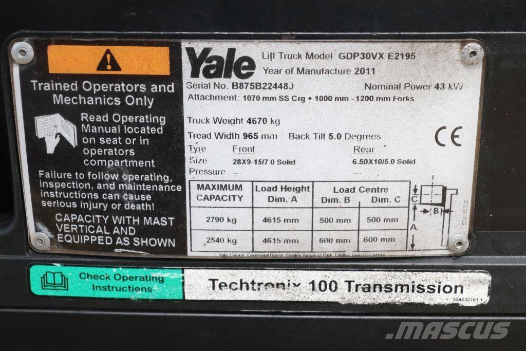 Yale GDP30VX Дизельні навантажувачі