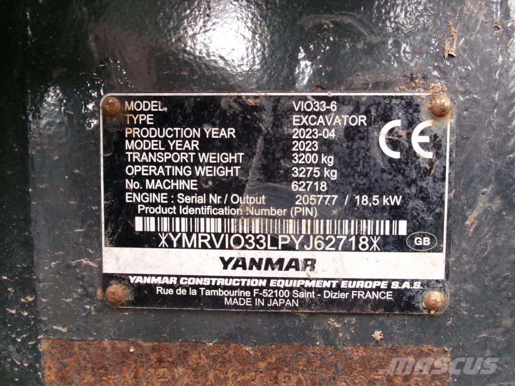 Yanmar Vio 33 Міні-екскаватори < 7т