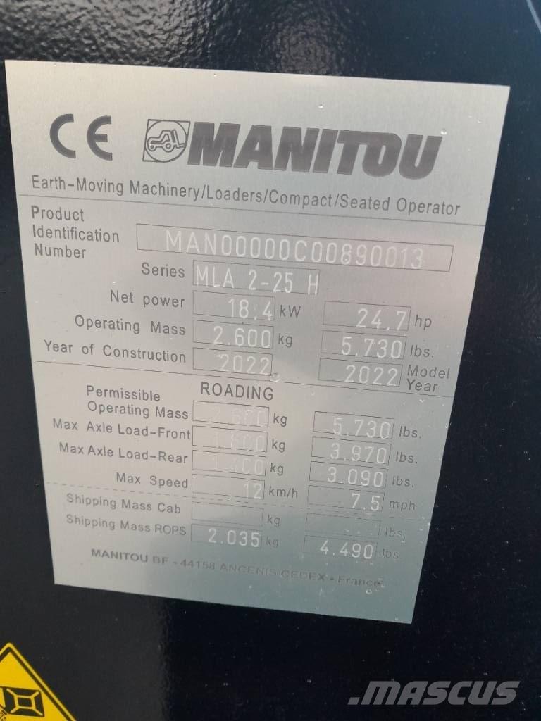 Manitou MLA 2-25 Багатофункціональне обладнання для вантажних і землекопальних робіт