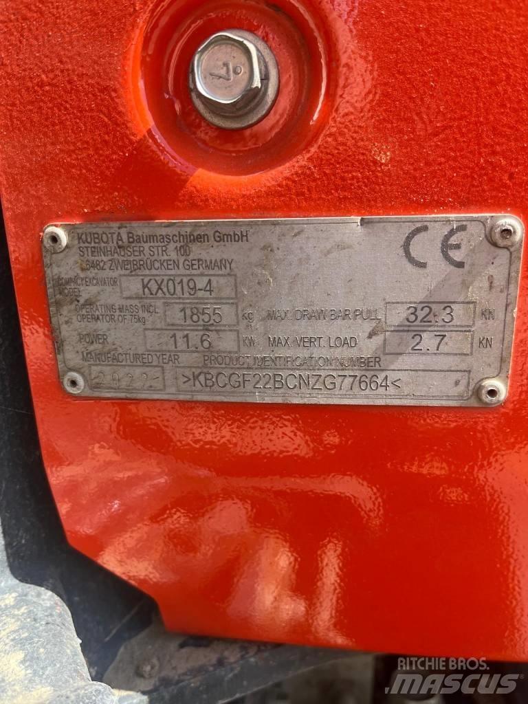 Kubota KX 019-4 Міні-екскаватори < 7т