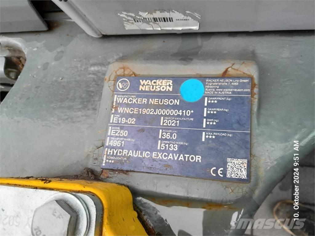 Wacker Neuson EZ50 Міні-екскаватори < 7т