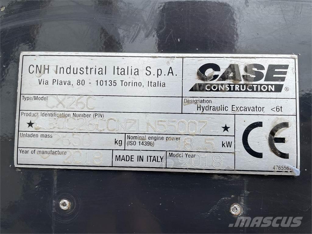 CASE CX26C Колісні екскаватори