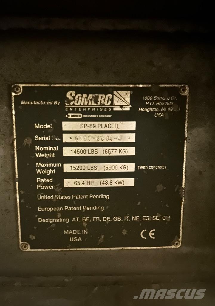 Somero SP-80 (#1105) Запчастини для бетонної техніки