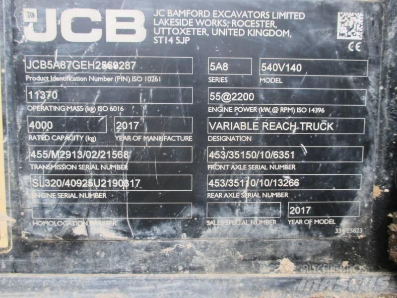 JCB 540-140 Телескопічні навантажувачі