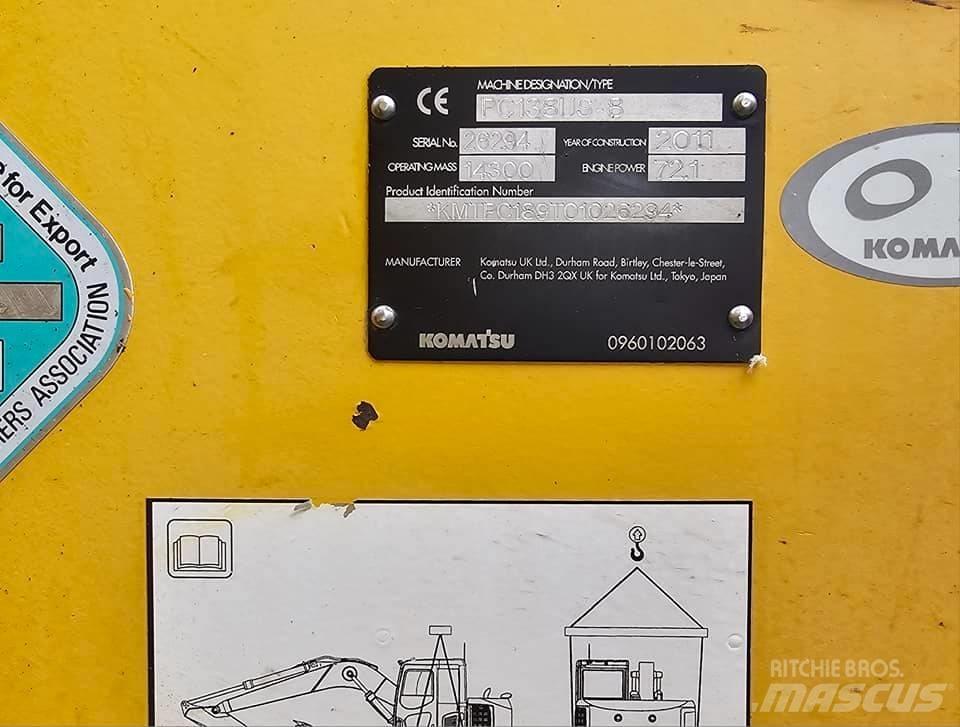 Komatsu PC 138 Середні екскаватори 7т. - 12т.
