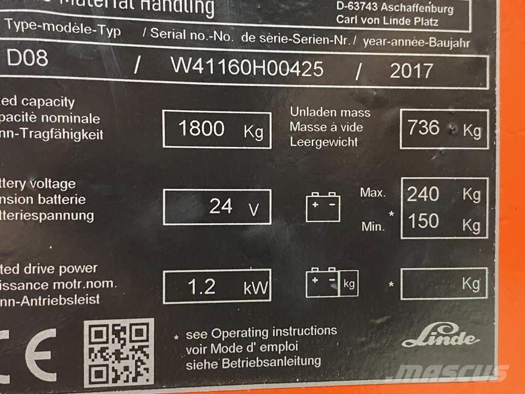 Linde D08 Ручний візок